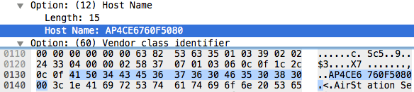 Buffalo WLAE-AG300N gets the length of the DHCP name wrong and inserts an extra NULL character.