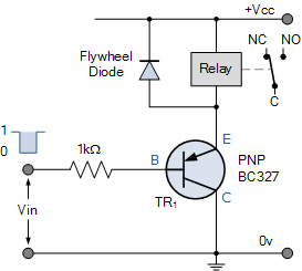 PNP Relay Switch Circuit