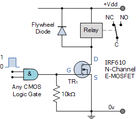 Logic Controlled Relay Switch Circuit