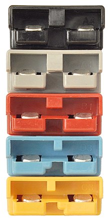 Different keying for each colour in the SB50 series. Note that black and grey are keyed the same making them interchangeable.