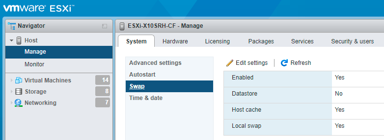 ESXi 6.5 swap configuration