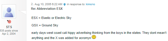 VMware: Origin of ESX and GSX names