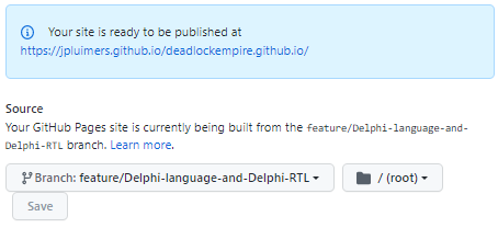 DeadLockEmpire Pages the correct branch has been saved