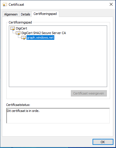 Certificate path is OK