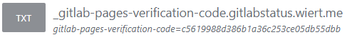 New DNS TXT record for verification of gitlabstatus.wiert.me