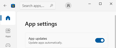 Microsoft Store - Auto-Updates is turned on by default