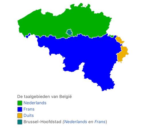Language map of Belgium 