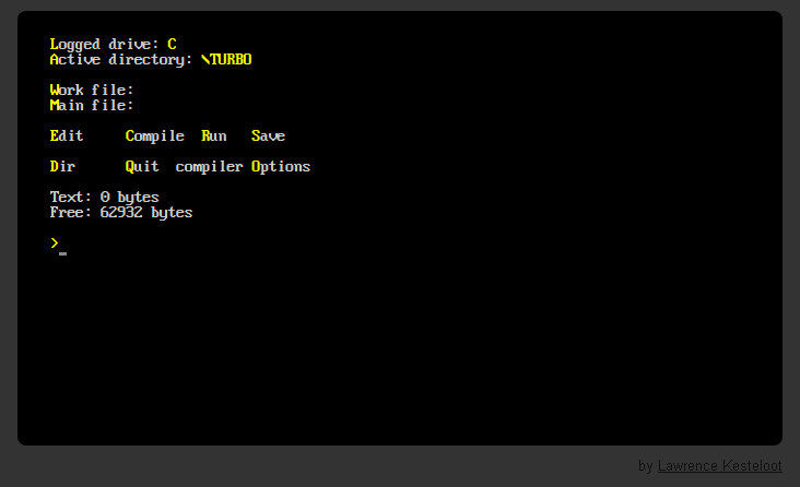 "Turbo Pascal" running in your browser