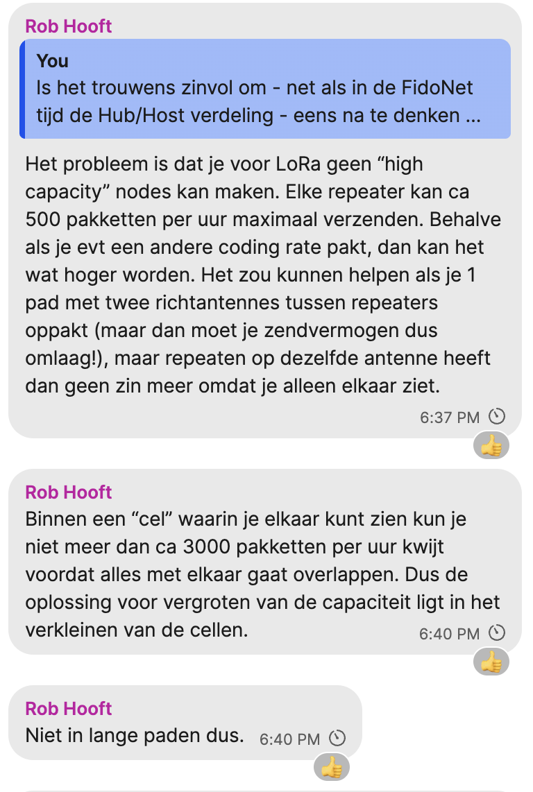 Beperkingen MeshCore voor hub model